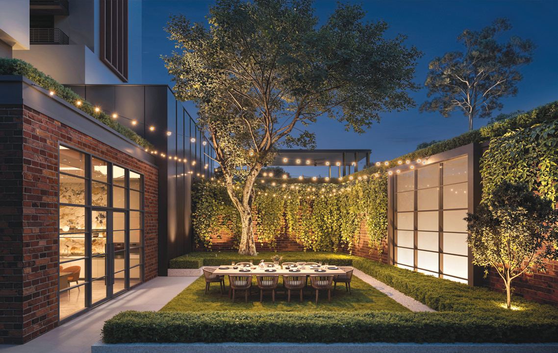 Artist's impression of the courtyard garden